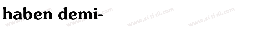 haben demi字体转换